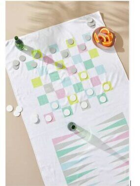 Sunnylife Game Towel (Backgammon or Checkers) from Anthropologie - NWOT